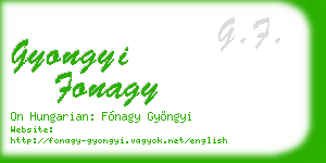 gyongyi fonagy business card